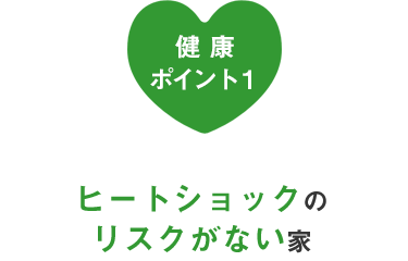 健康ポイント1:ヒートショックのリスクがない家